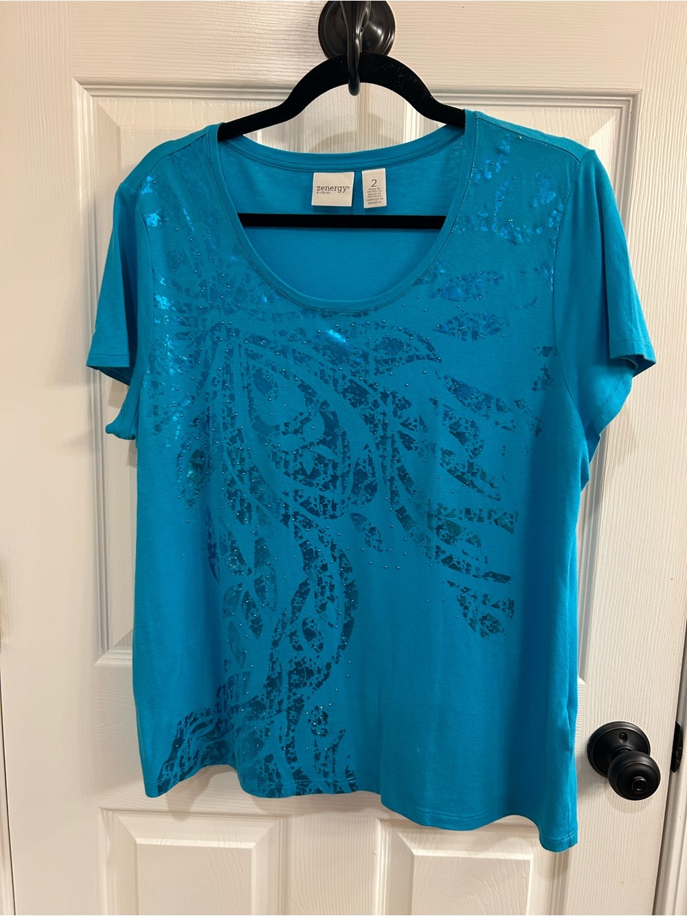 Chico’s Size 2 Tee Shirt with design